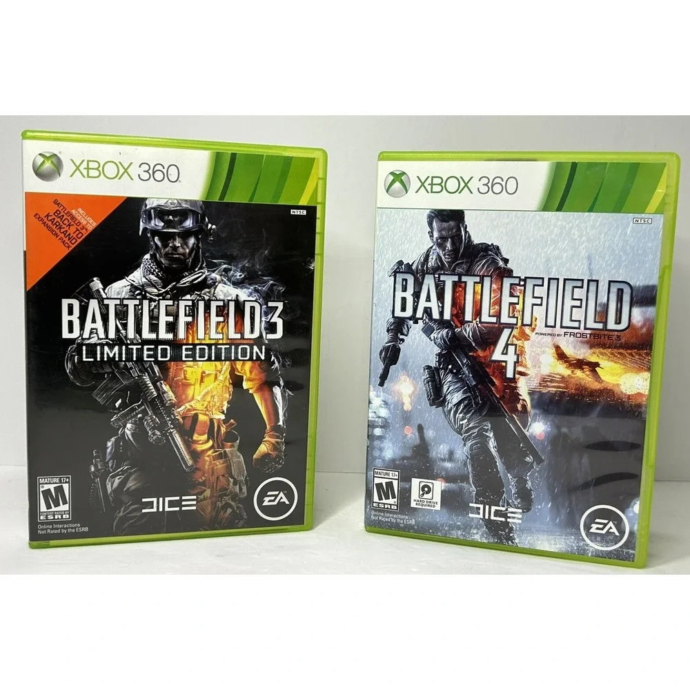 Battlefield 3 Battlefield 4‎ Xbox 360 Game Lot Of 2 Tested & Works Great